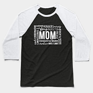 Mom word cloud mom letters design gift Baseball T-Shirt